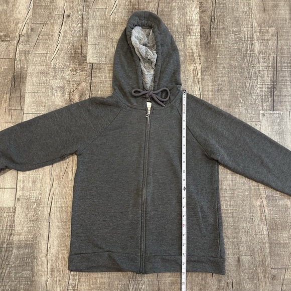 H&M Basics Women's‎ Gray Full Zip Jacket Hooded Drawstring Long Sleeve Size XS - Picture 3 of 8